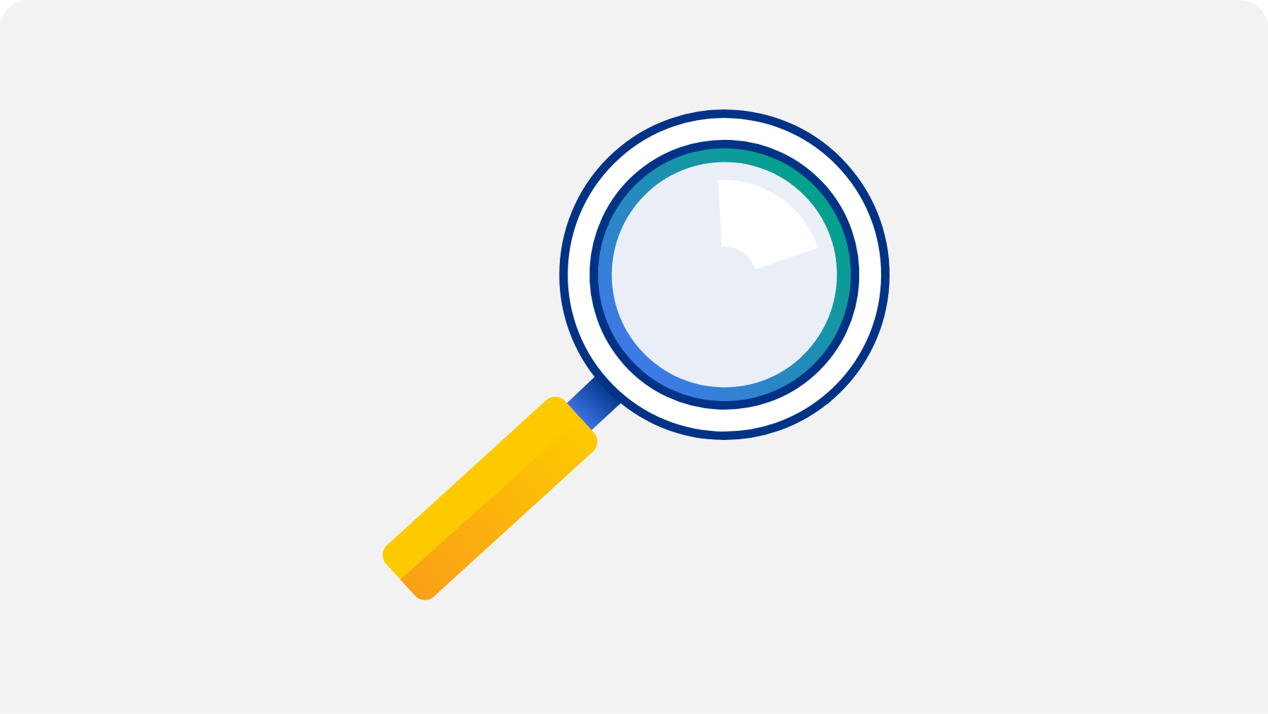 Illustration of a magnifying glass. 