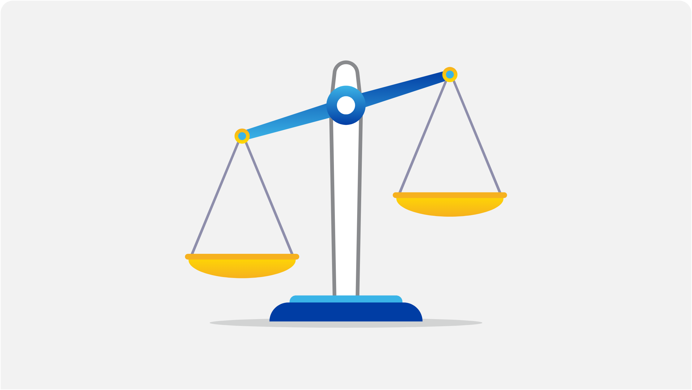 Illustration of tipping scales representing the value of CERDELGA® (eliglustat).
