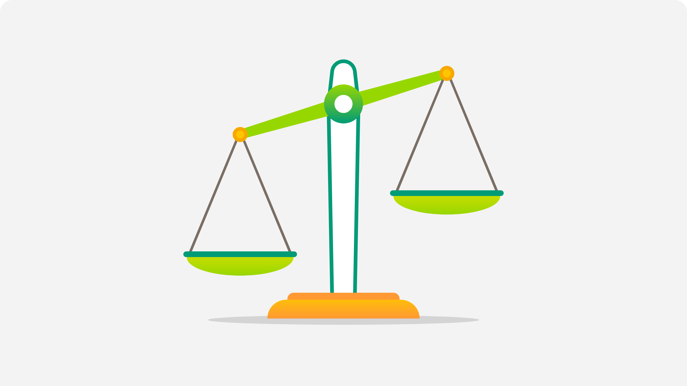 Illustration of tipping scales representing value.