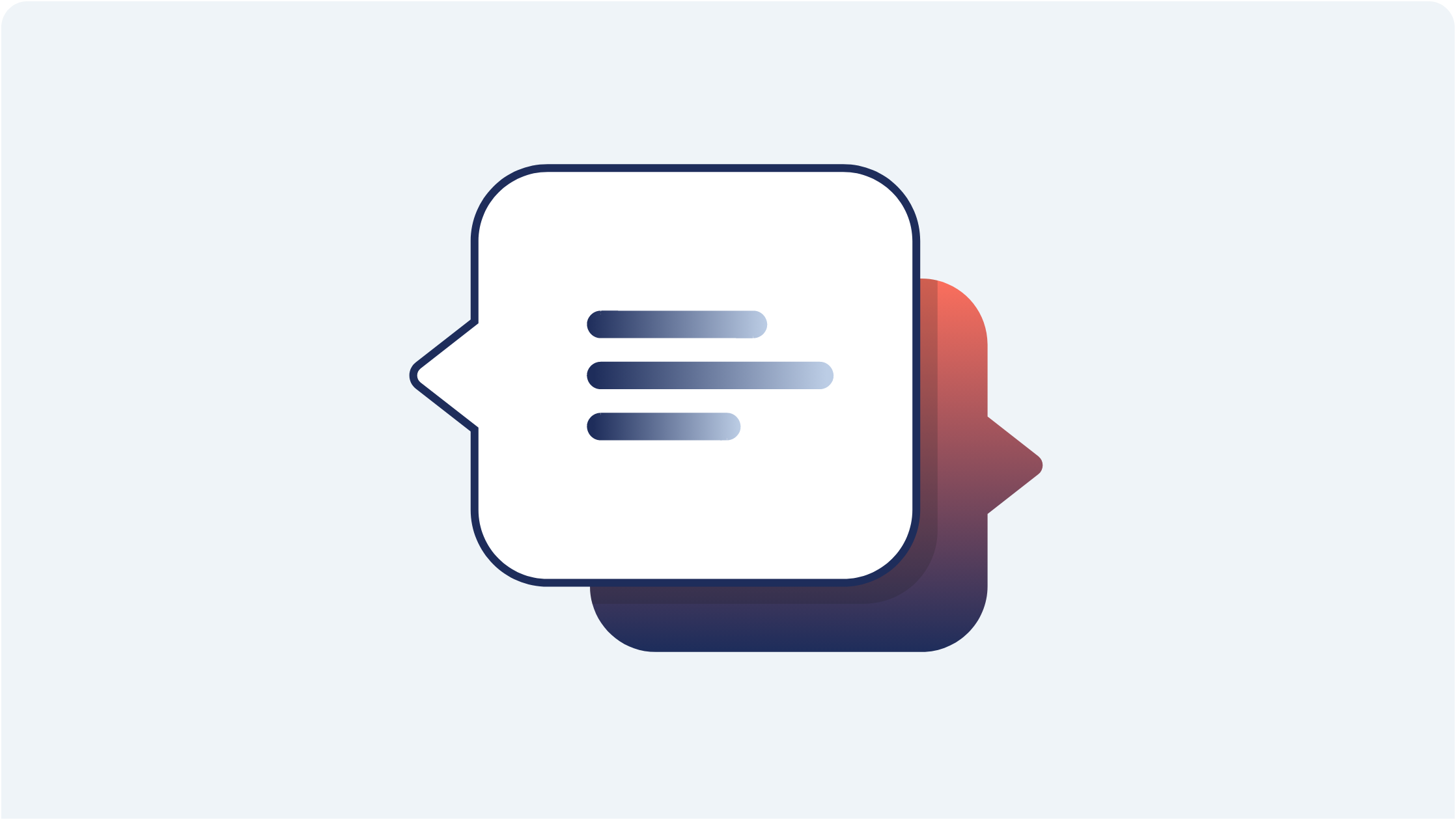 Icon of a "Contact us" message bubble.