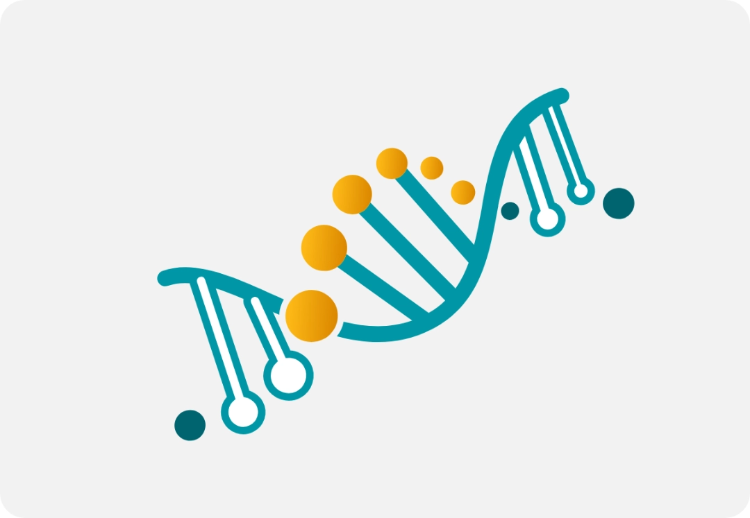 Illustration of human DNA strand.
