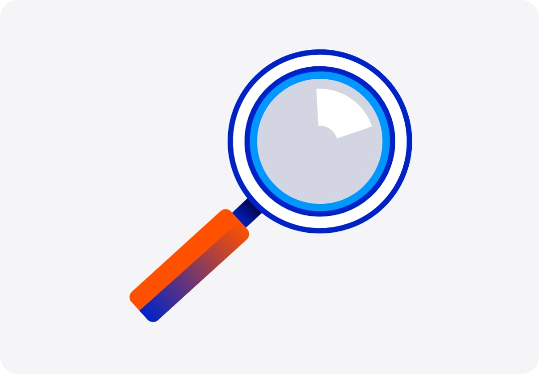 Magnifying glass icon. 