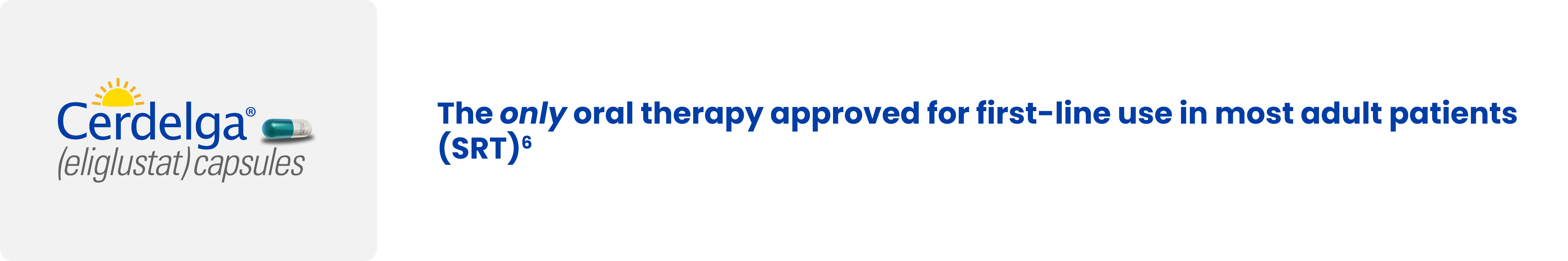CERDELGA® (eliglustat) logo. 