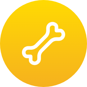 Human bone icon.