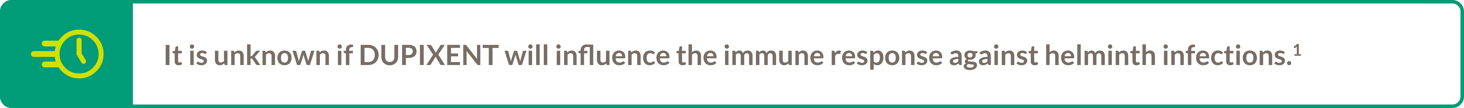 Text callout highlighting DUPIXENT® (dupilumab) demonstrated rapid and sustained results in adults and avoids broad immunosuppression. It is unknown if DUPIXENT® (dupilumab) will influence the immune response against helminth infections.