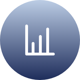 Icon representing an upward trend.