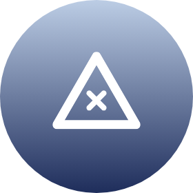Icon warning of potentially fatal risks.