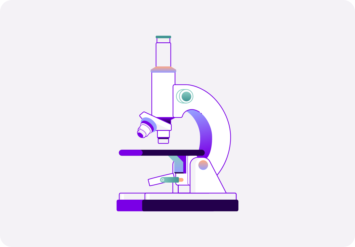 Icon of a microscope. 