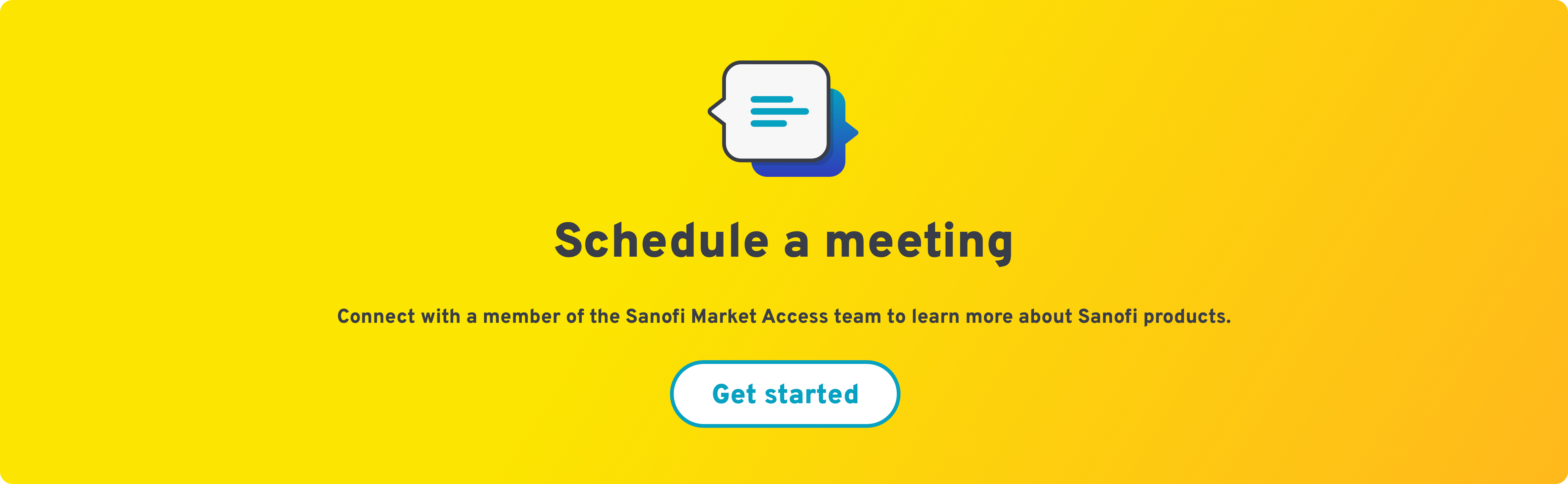 Schedule a meeting call-to-action graphic. 