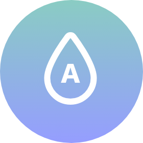Icon of a droplet with an A in the middle.  