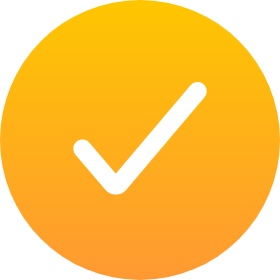 Icon of a check mark, indicating safety.