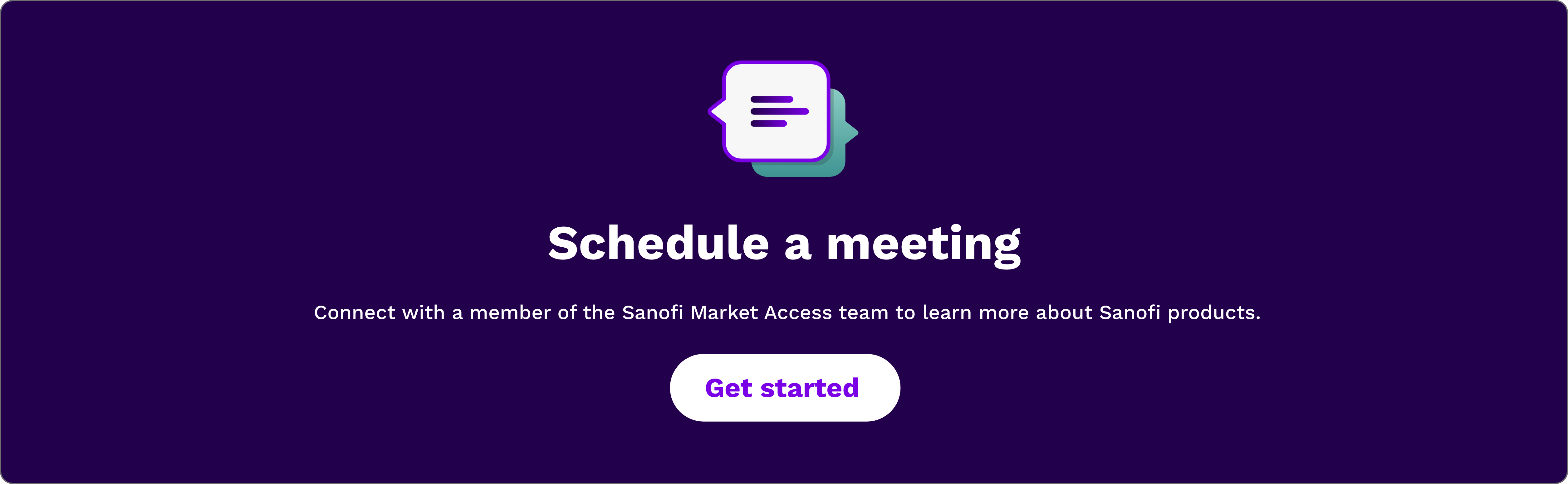 Icon of a “Contact Us” message bubble.   
