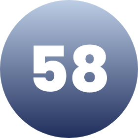 Icon of the number 58.