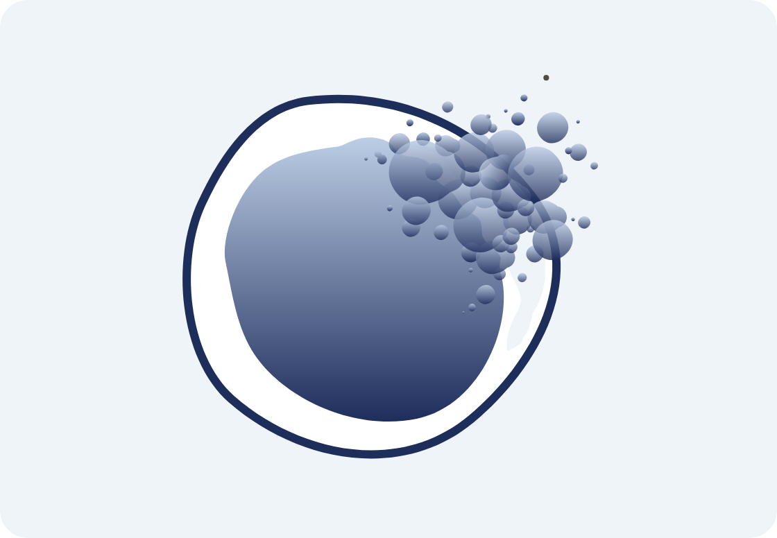 Graphic of a human cancer cell.