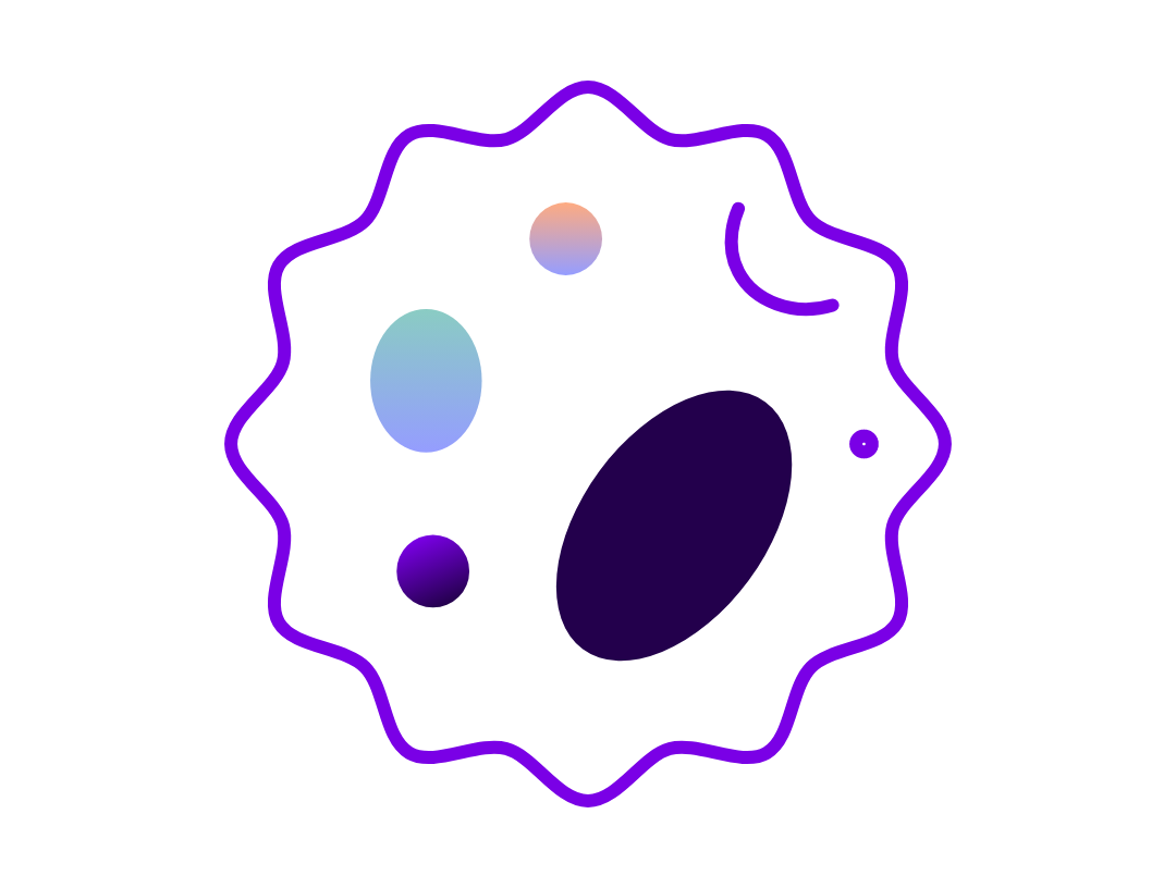 Illustration of immune cells targeting insulin-producing pancreatic cells. 