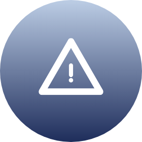 Warning symbol icon.