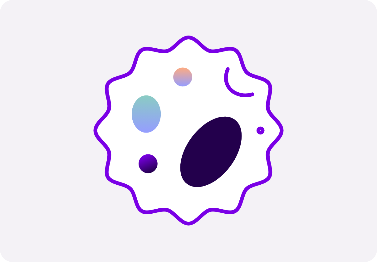 Illustration of a T-cell representing immune system function. 