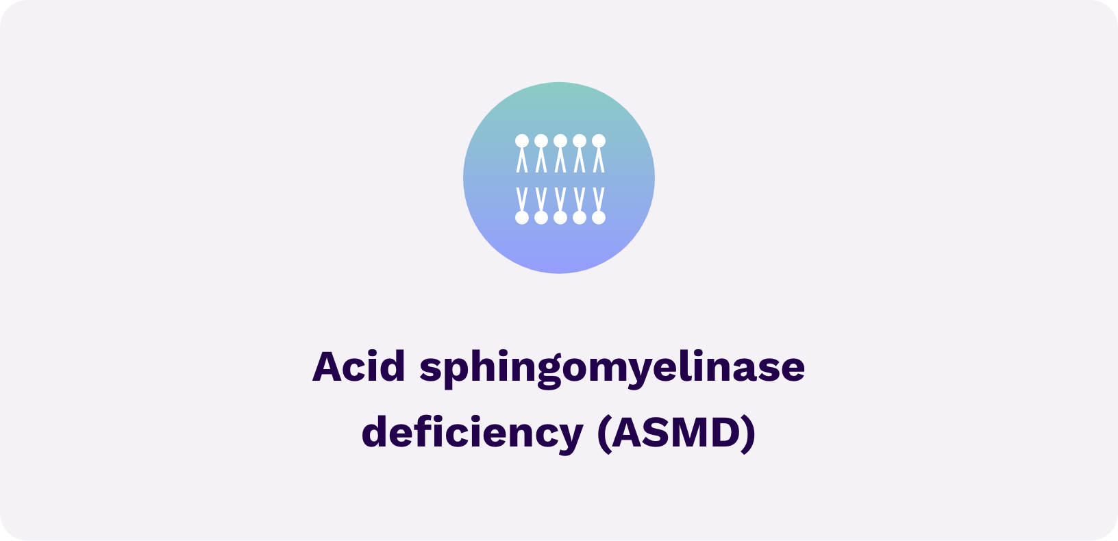 Icon representing acid sphingomyelinase deficiency. 