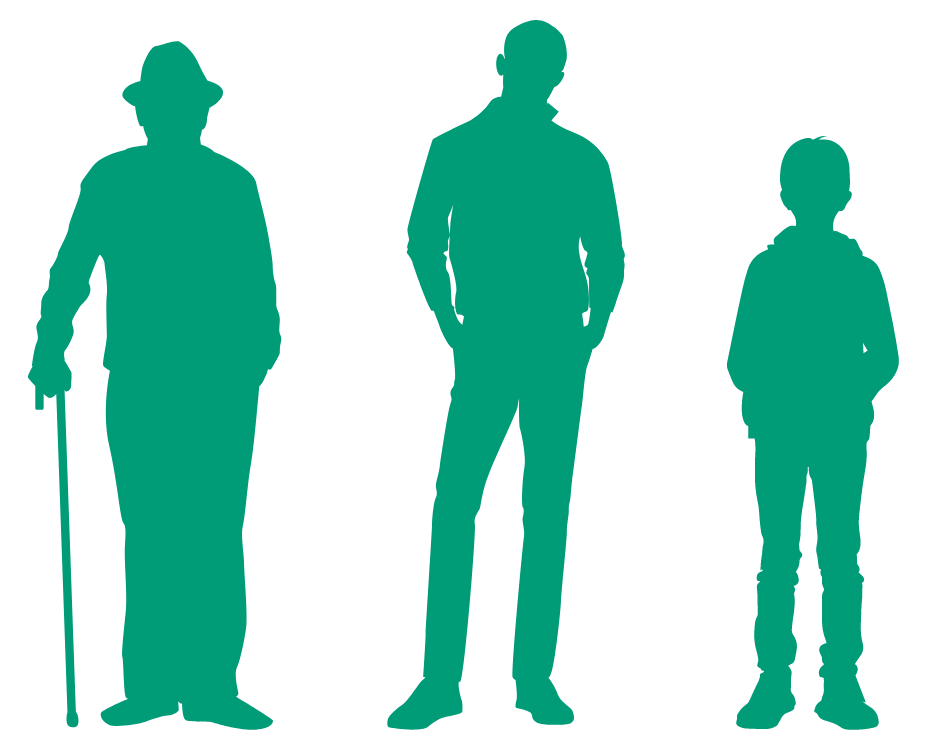 Illustration of adult and adolescent patients aged ≥12 years, weighing ≥40 kg.