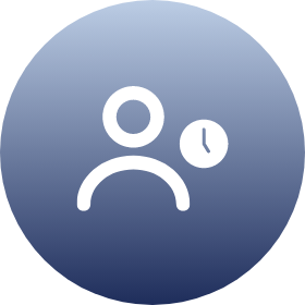 Icon representing late diagnosis.
