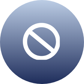 Icon of a not allowed symbol.