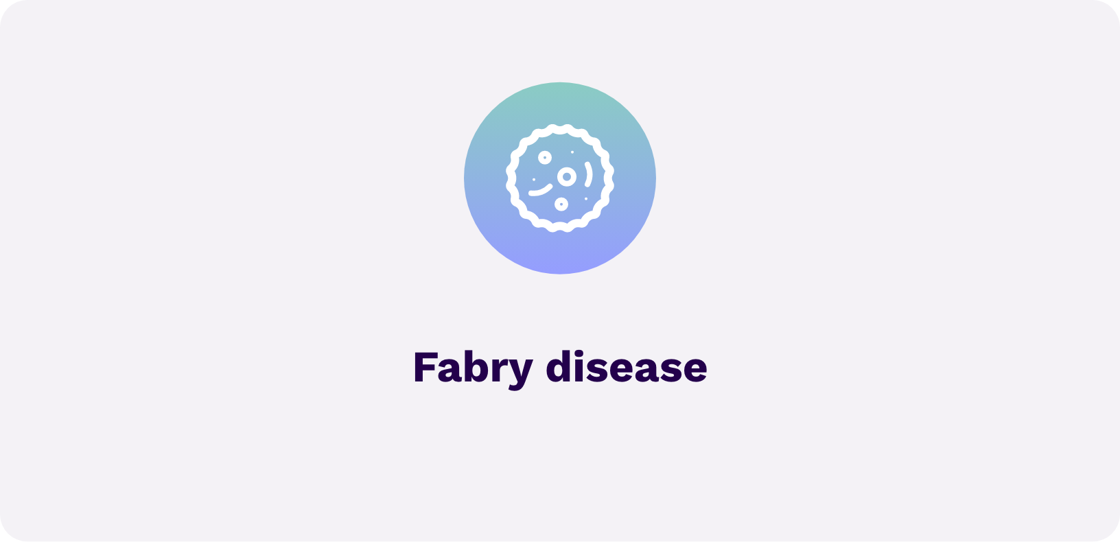 Icon representing Fabry disease. 