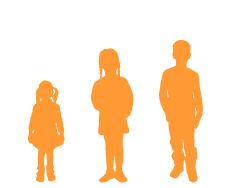 Illustration of infants to preschoolers aged 6 months to 5 years.